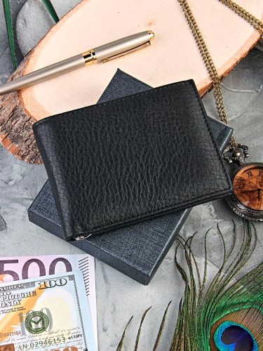 YD Зажим для денег "001-168-24A" б/н (нат. кожа)