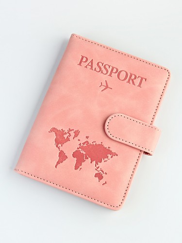 YO Обложка на паспорт c кнопкой "Travel 101" (эко-кожа) 