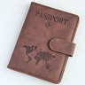 YO Обложка на паспорт c кнопкой "Travel 101" (эко-кожа) 
